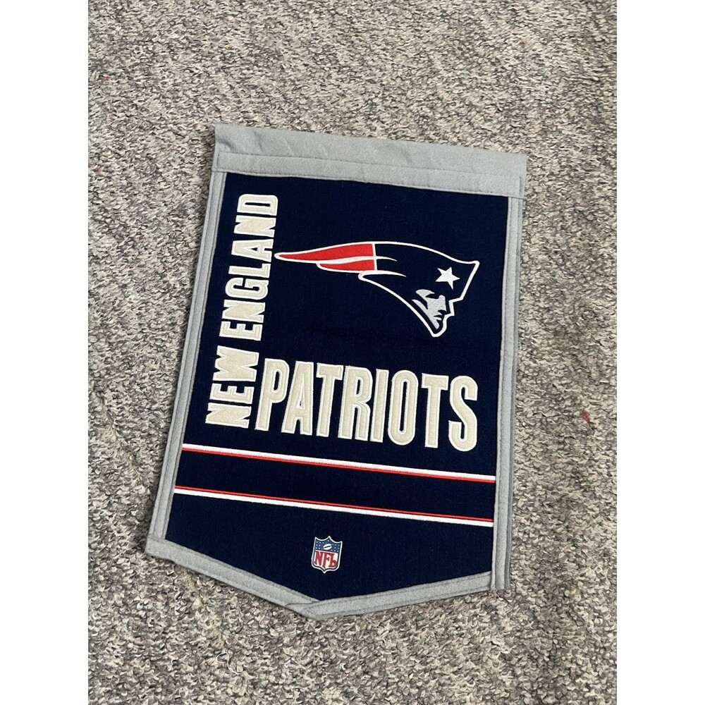 New England Patriots NFL Winning Streak Embroidered Traditions Wool Banner